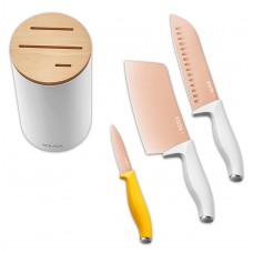 Набор ножей с подставкой Xiaomi Solista Rose Gold (T04-S2)