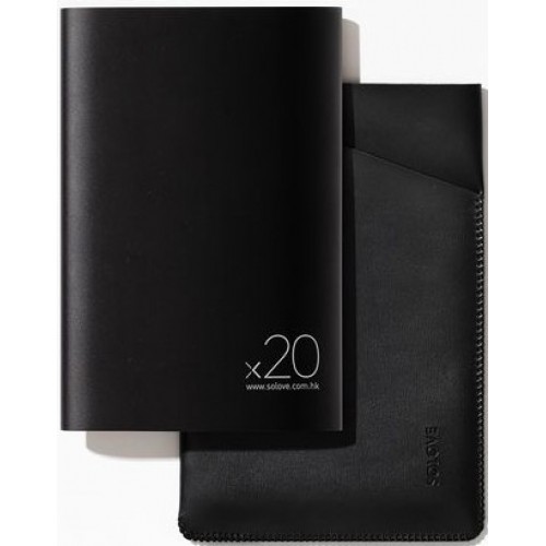 Внешний аккумулятор Xiaomi (Mi) SOLOVE 20000mAh с кожаным чехлом Black (A8-2)