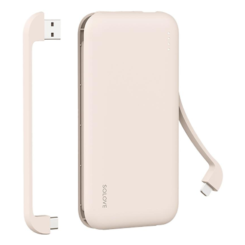 Внешний аккумулятор Xiaomi SOLOVE 10000 mAh Pink (W7)