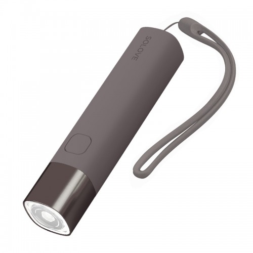 Портативный фонарик SOLOVE X3s Portable Flashlight Power Bank Серый, Type-C (X3s)